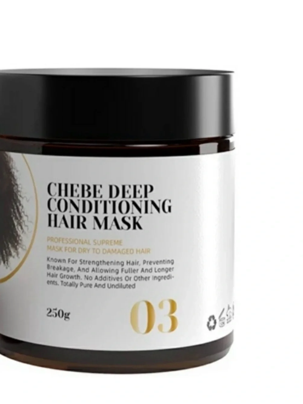 Chebe Deep Conditioning Hair Mask - White & Black Jar